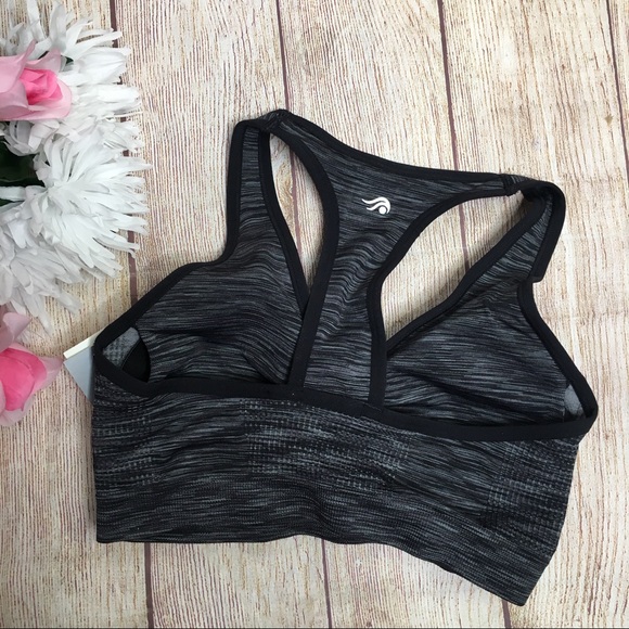 Ideology Black Low Impact Racerback Sports Bra Size Medium - Picture 4 of 6